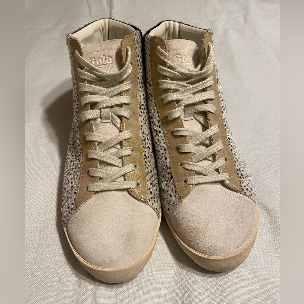 Gola Nova High Oasis off white cheetah women’s sneakers